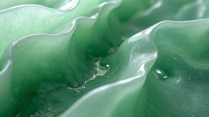 Elegant Translucent Jade Texture, Green & Pink Abstract Art