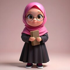 Obraz premium 3D character girl and boy with different style and expression