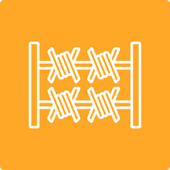 Obraz premium Barbed wire Icon