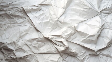 Obraz premium White crumpled paper with light grid lines, The texture displays clear folds and creases