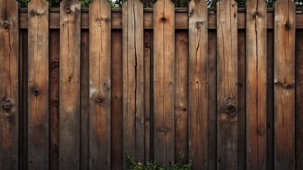 Rustic Weathered Wooden Fence Texture Background