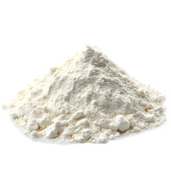 Pile of flour isolated on white and transparent background. flour pile, flour isolated, white flour, flour on white background, flour on transparent background, heap of flour, baking ingredient,