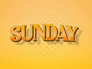 Days of the week: Sunday