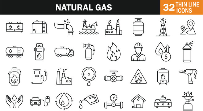 "Minimalist Natural Gas Icon Design"