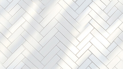 Obraz premium Herringbone Tile Wall with Sunlit Shadows
