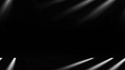 A dramatic image of spotlight beams cutting through a dark background, creating a sense of mystery and anticipation.
