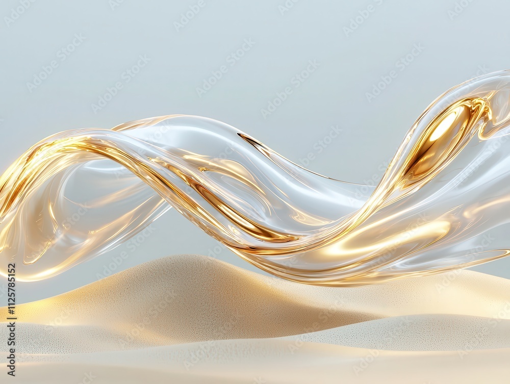 Poster surreal fluid dynamicspulsating glass patterns abstract art digital environment conceptual visualiza