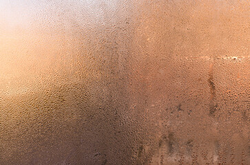 wet glass background. condensation droplets