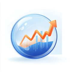 business graph with arrow