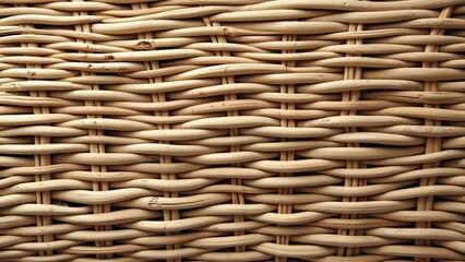 Rustic Woven Rattan Texture, Intricate Pattern of Slender Stalks