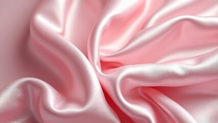 Obraz premium Luxurious Pink Silk Fabric, Smooth, Lustrous Texture
