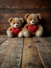 Obraz premium teddy bear with christmas decorations