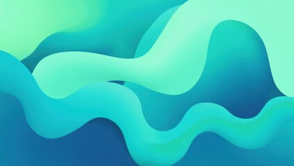 Abstract Calming Blue and Green Flowing Shapes and Tones.  Ideal for meditation apps, wellness branding, or interior decor.