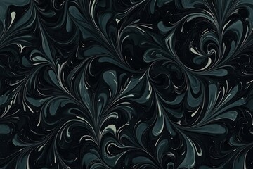 Dark Abstract Marble Pattern with Swirling Shapes and Fluid Motion, Perfect for Backgrounds, Textures, and Artistic Designs in Digital Mediums