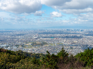 山から見る大阪の都市景観