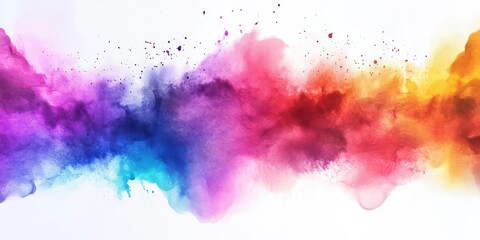 A vibrant splash of colorful watercolor blending together, creating an artistic abstract design.