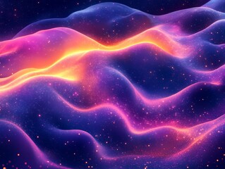 neon blend undulation with throwback poster cover design, Generative AI