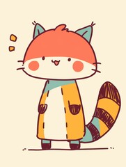 Naklejka premium Cute animals, suitable for avatars.