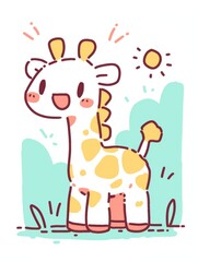 Obraz premium Cute animals, suitable for avatars.