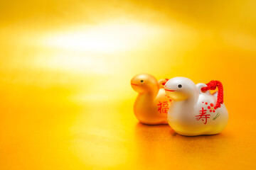 巳年（みどし・へびどし）の年賀状素材