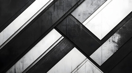Abstract Metallic Diagonal Stripes in Black and White Texture