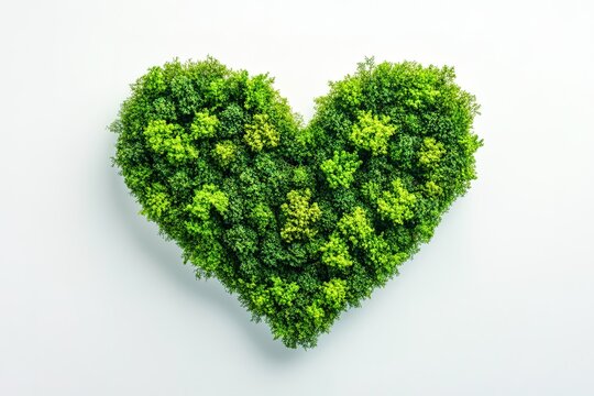 A heart made of green plants - Powered by Adobe