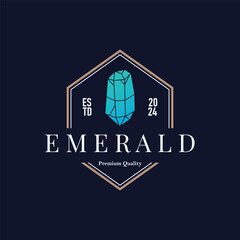 Gemstone Jewelry Logo, Design Vector Template Symbol Illustration