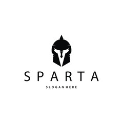 Spartan Logo Silhouette Warrior Knight Soldier Greek, Simple Minimalist Elegant Product Brand Design