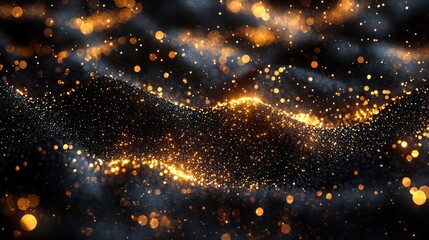 Naklejka premium Abstract New Years Eve background, gold and black, luxurious feel, sparkling effect, geometric patterns.