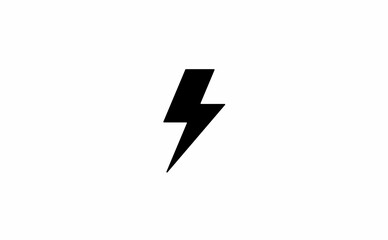Obraz premium electricity icon symbol , flat vector illustration silhouette isolated on white background