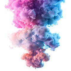 Obraz premium A dynamic smoke burst, vibrant color transitions