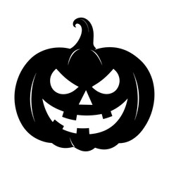 Pumpkin Face Black and White icon
