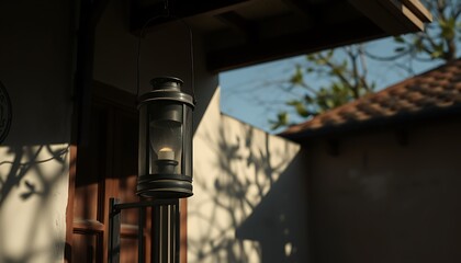 street lamp on the wall