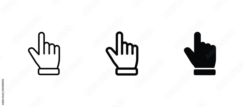 Poster hand pointer icons. pointer click icon vector