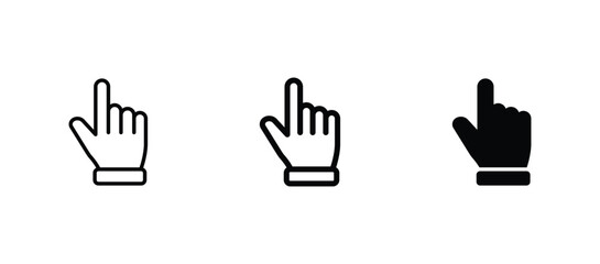 Obraz premium Hand pointer icons. Pointer click icon vector 