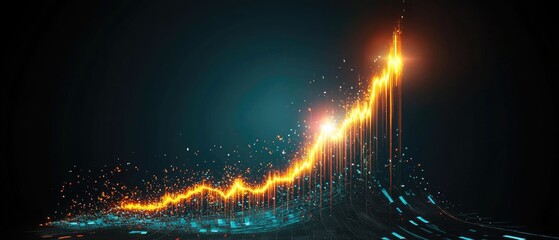 Stock market trading investment candlestick graph. Finance and economy concept