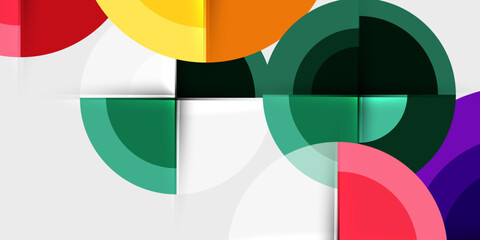Techno circles and semi circles. Vector Illustration For Wallpaper, Banner, Background, Card, Book Illustration, landing page