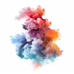 Fototapeta premium A multicolored smoke burst, ultra-detailed