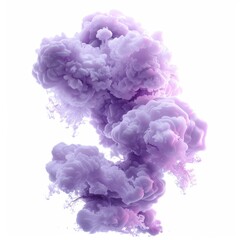 Fototapeta premium A plum smoke eruption, photorealistic