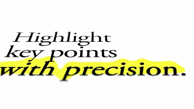 3D Camera with Text and Hand Drawn Highlighter