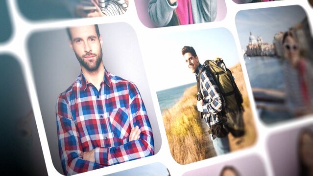 3D Grid Gallery for Media with 3 Styles