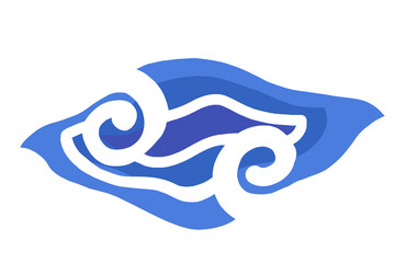 Batik Cirebon motifs clouds, Abstract  Wave Design