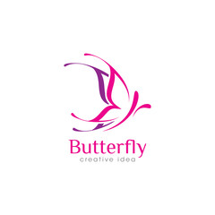 Creative Butterfly Concept Logo Design Template