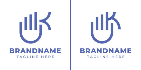 Obraz premium Letter K Financial Hand Pick Logo, symbolizing precision, financial expertise, and strategic decision making
