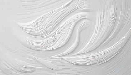 Obraz premium Pattern of white painted plaster wall texture isolated on white background. Clean surface 
