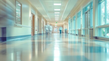 Heritage-inspired hospital blur incorporating traditional architecture for compassionate branding.