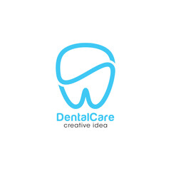 Dental Care Creative Concept Logo Design Template