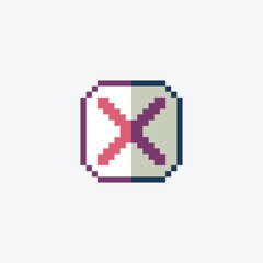 Obraz premium this is prohibited icon in pixel art, this item good for presentations,stickers, icons, t shirt design,game asset,logo and your project.