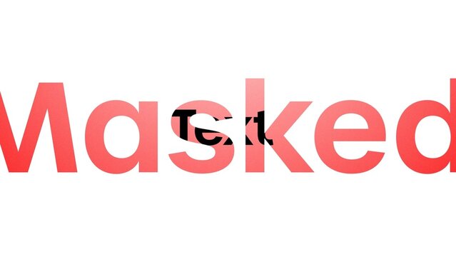 Text Masks Text with 5 Movement Styles