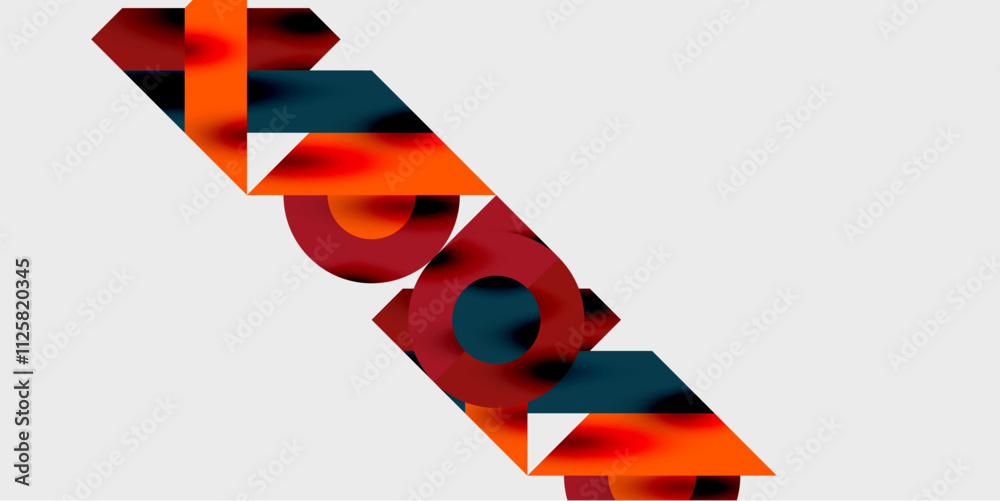 Poster Vibrant abstract background circles with smooth gradients, creating a dynamic and modern design. Ideal for creative, tech, or contemporary-themed projects